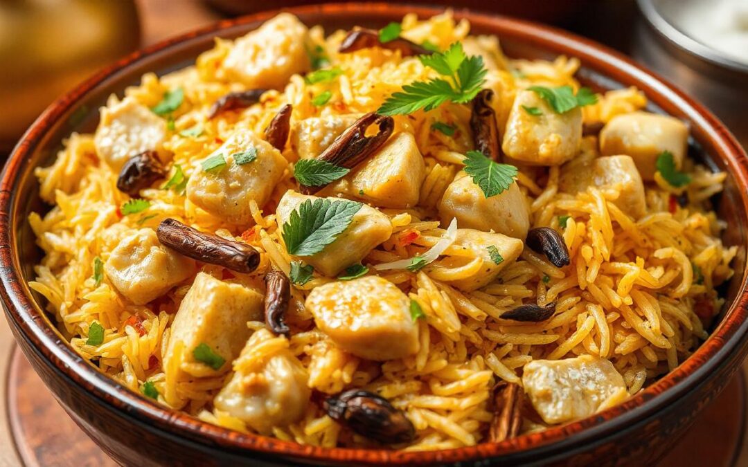 Ricetta del Pollo Pullao Indiano
