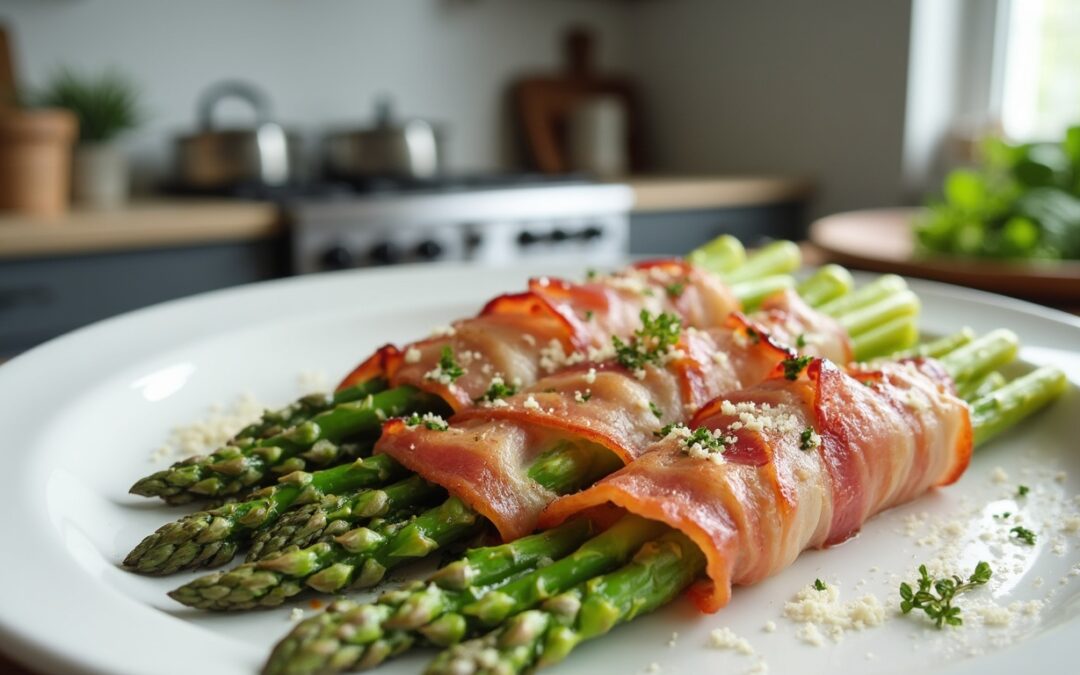 Asparagi al Forno Avvolti nella Pancetta