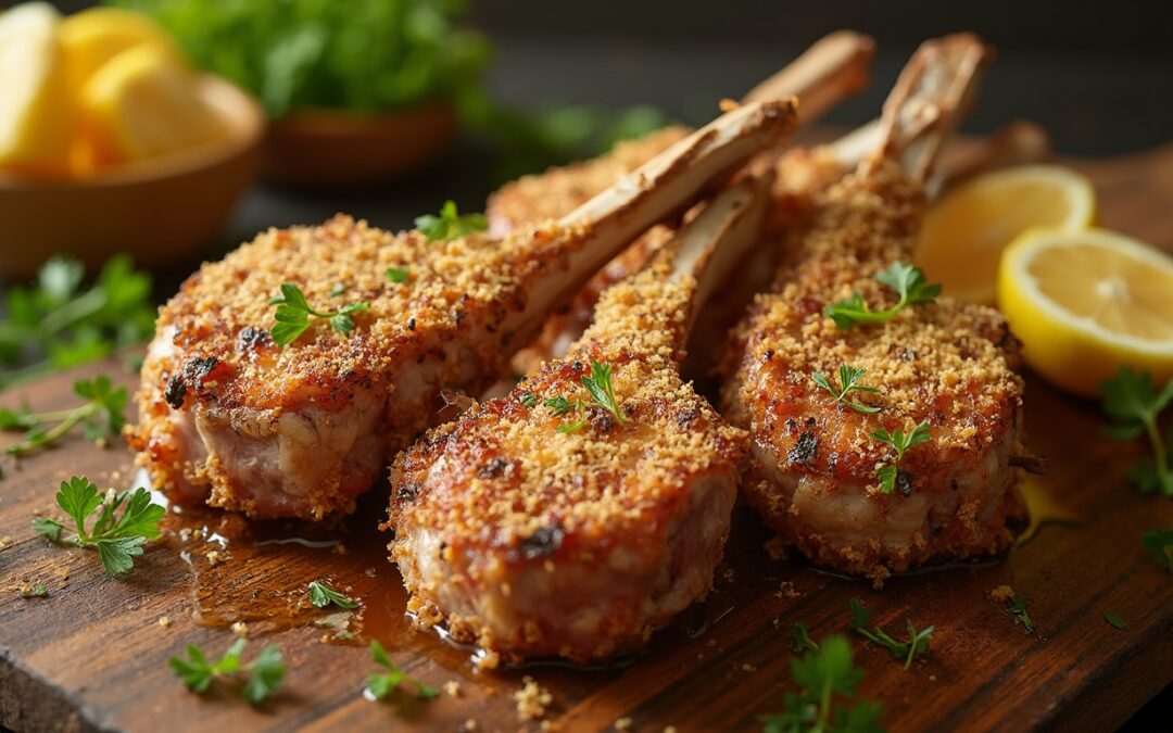 Costolette d’Agnello Impanate e al Forno