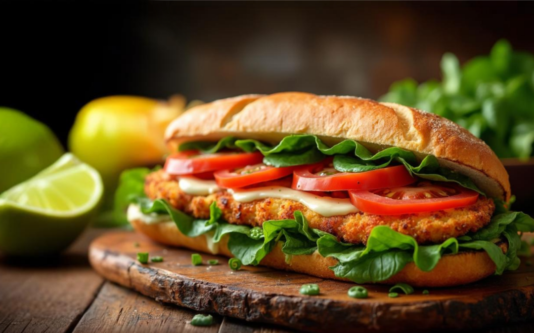 Panino Primavera con Cotoletta di Pollo e Maionese al Lime