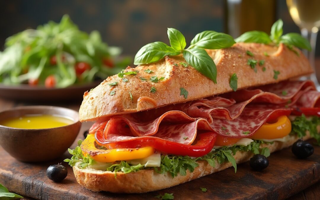 Panino con Salame Felino e Peperoni