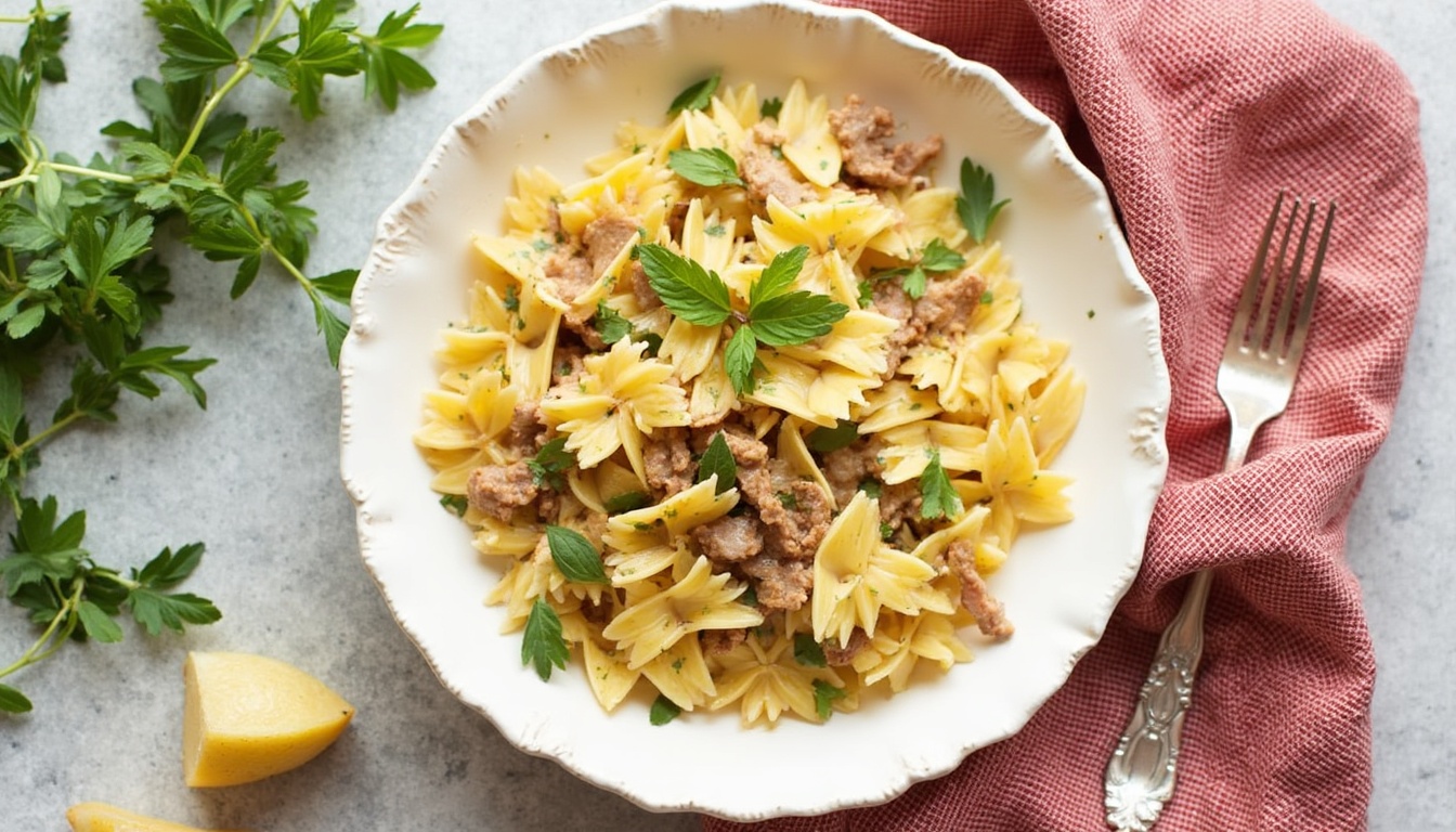 Farfalle con Tonno e Piselli - Le Ricette di Kuoko