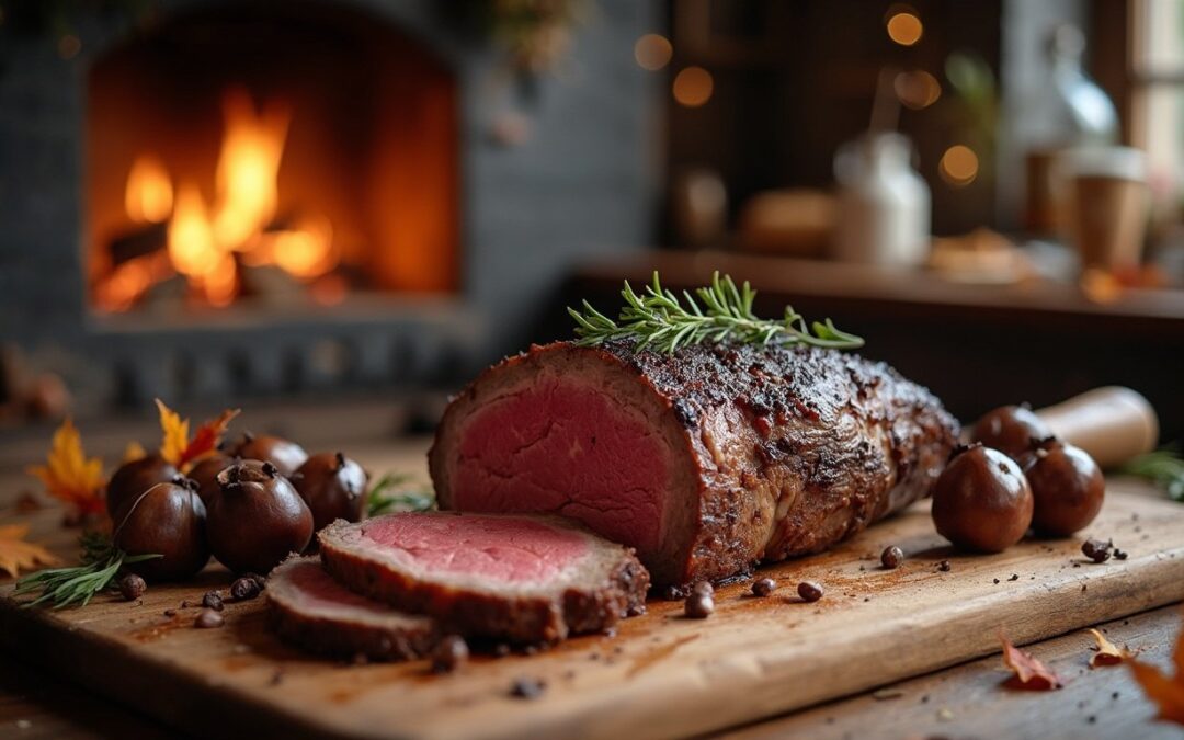Arrosto di Girello con Castagn